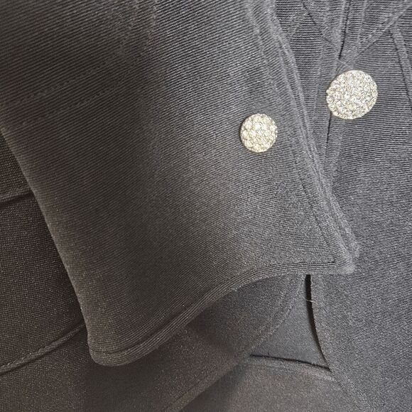 Tadashi Formal V Neck  Button Down Jacket 15-7277X3 Rhinestone Buttons Women's B - Picture 6 of 6